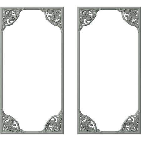 Ekena Millwork 24-in. W x 48-in. H Kepler Panel Moulding Kit Double Panel PMLKKP24X48B